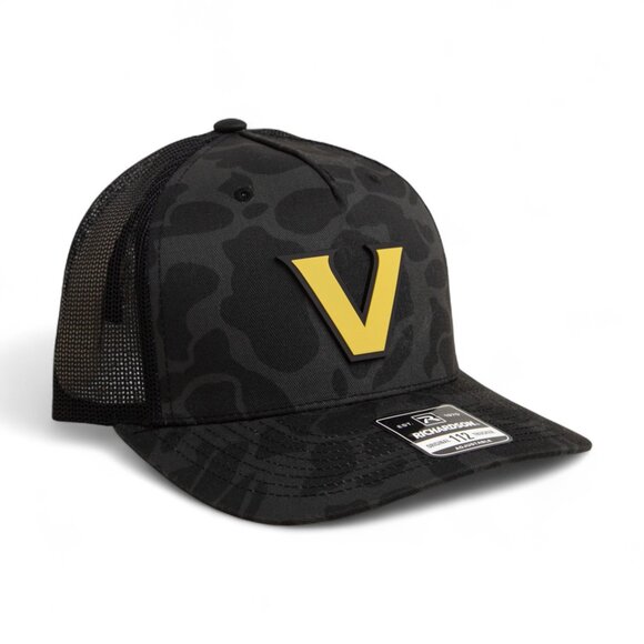 Vanderbilt Commodores Gold 3D Snapback Trucker Hat- Sable Duck Camo/ Black - Picture 1 of 3